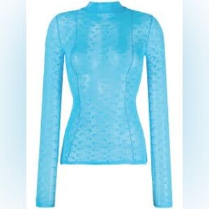 Marine Serre Moon Second Skin Mesh Top